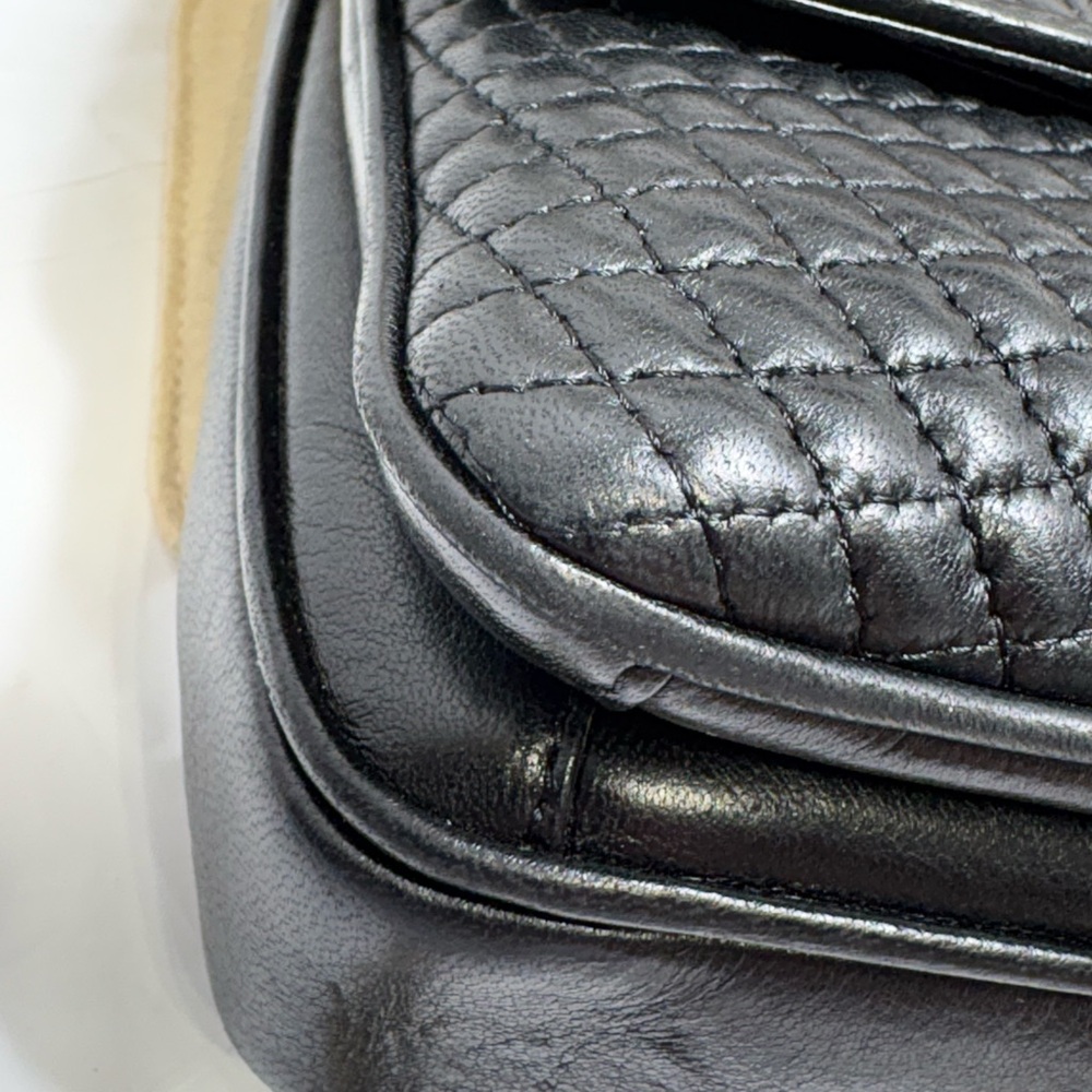 Bally Quilted Leather Shoulder Bag in Black. - Picture 16 of 16